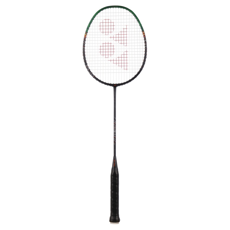 Yonex rakieta do badmintona Astrox 99 Play (z ciężarem na głowicy, średnia) 2025 czarna/zielona - naciągnięta -